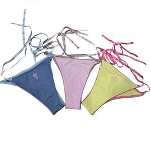 Adore me Fun Summer Panties Pack Brazilian o/s new set of 3 side tie